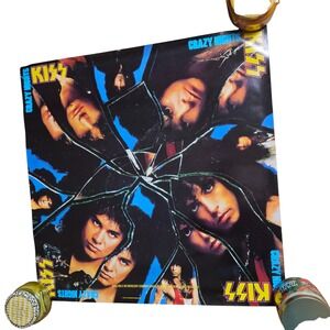 Kiss Crazy Nights Vintage 1987 Promo Album Poster 25x25 Polygram Rock Metal Ad‎